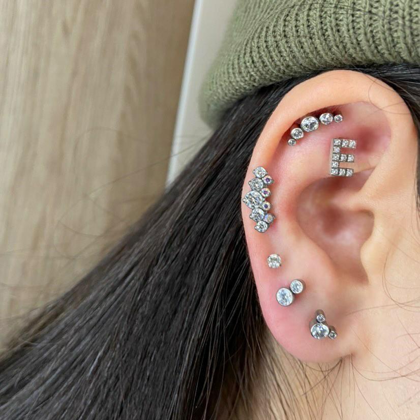 wasserfeste Piercings Ohr Nase Helix Conch Daith Tragus