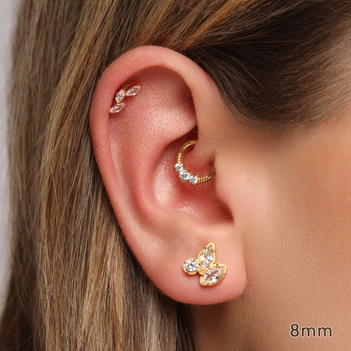 Daith Piercing Clicker Ring Zirkonia