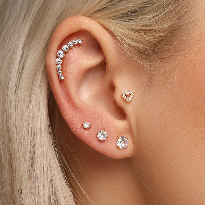 Helix Piercing Bogen mit Steinen