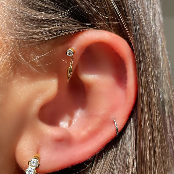 Dangling Spike Piercing | titanium