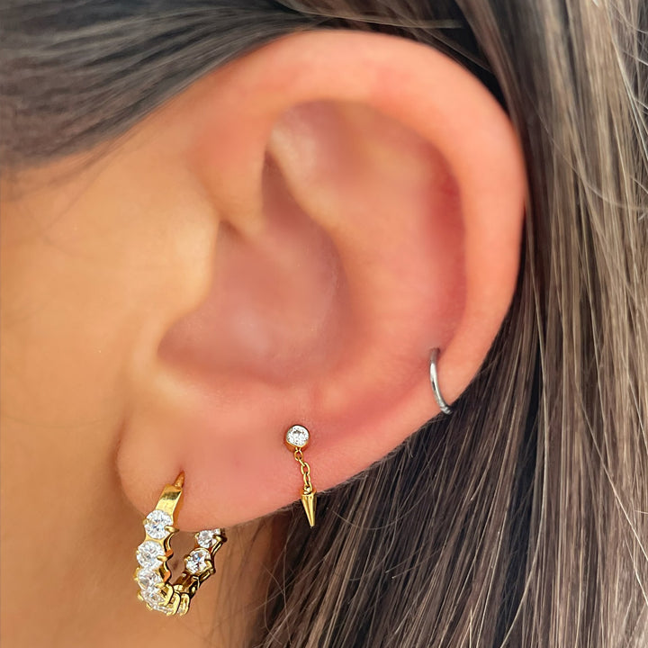 Dangling Spike Piercing | titanium