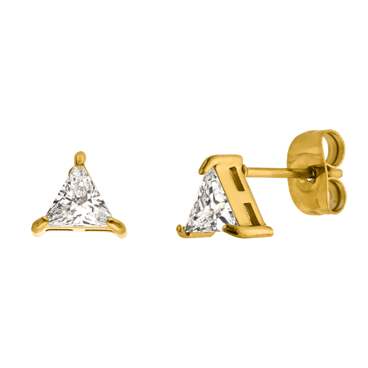 Triangle stud earrings | 18K gold plated