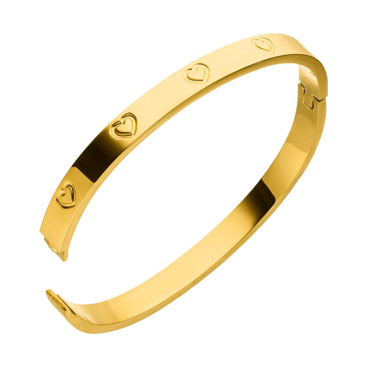 Heart Bangle | 18K gold plated