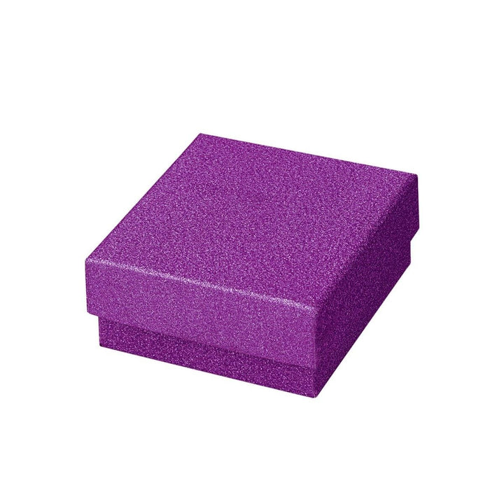 Purple glitter jewelry packaging