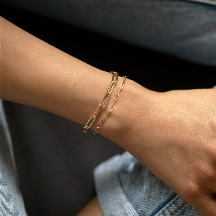 Paperclip bracelet | 18K gold plated