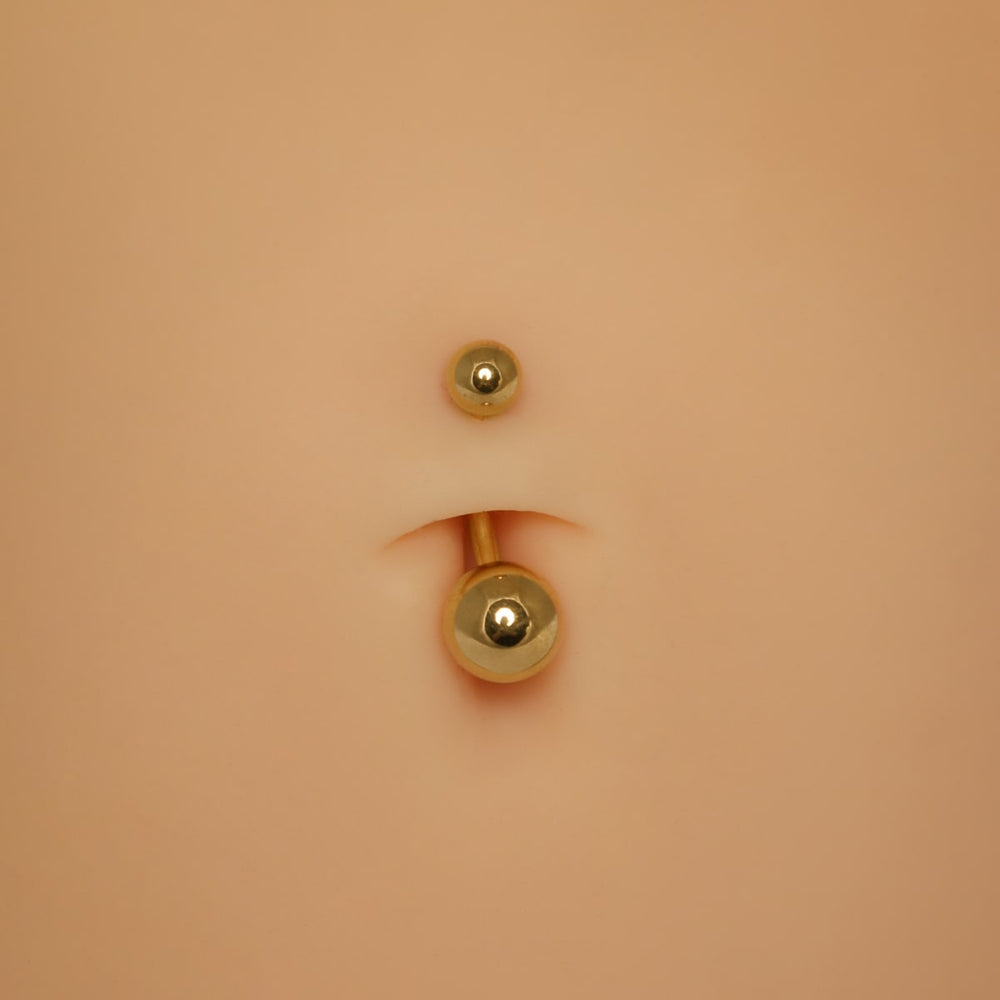 Kugel Bauchnabelpiercing Titan wasserfest vergoldet
