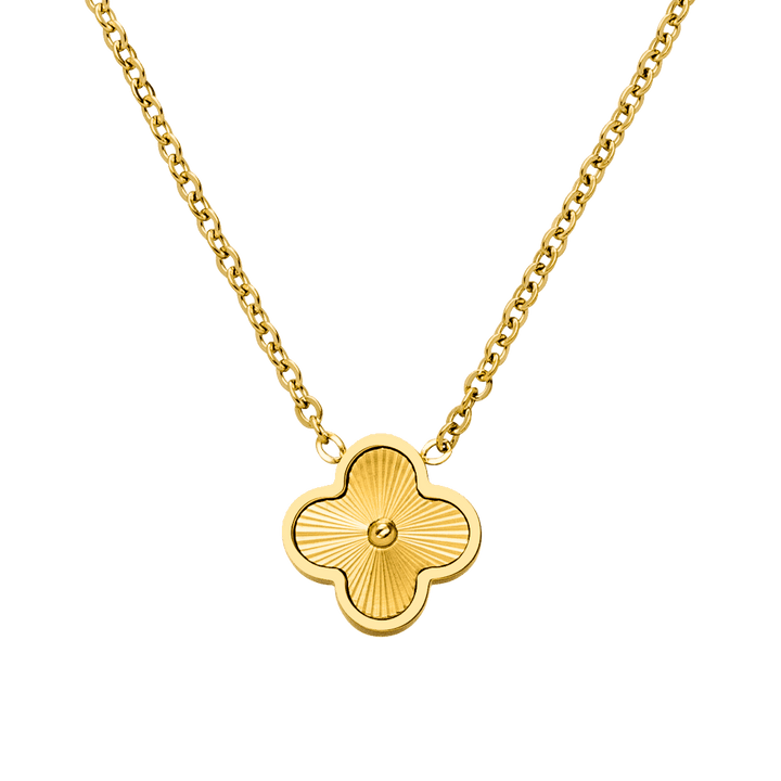 Collier de trèfle brillant | Plaqué or 18 carats