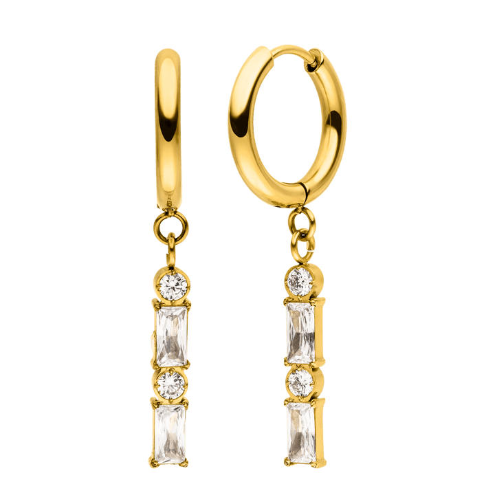 Boucles d’oreilles à rayures | Plaqué or 18 carats