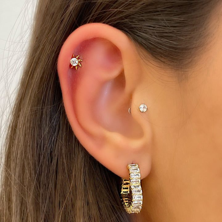 Conch Piercing Titan Sonnenförmig wasserfest Ohrpiercing