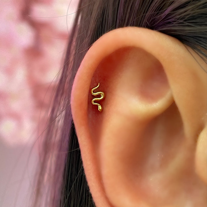 Tiny Snake Piercing | titanium