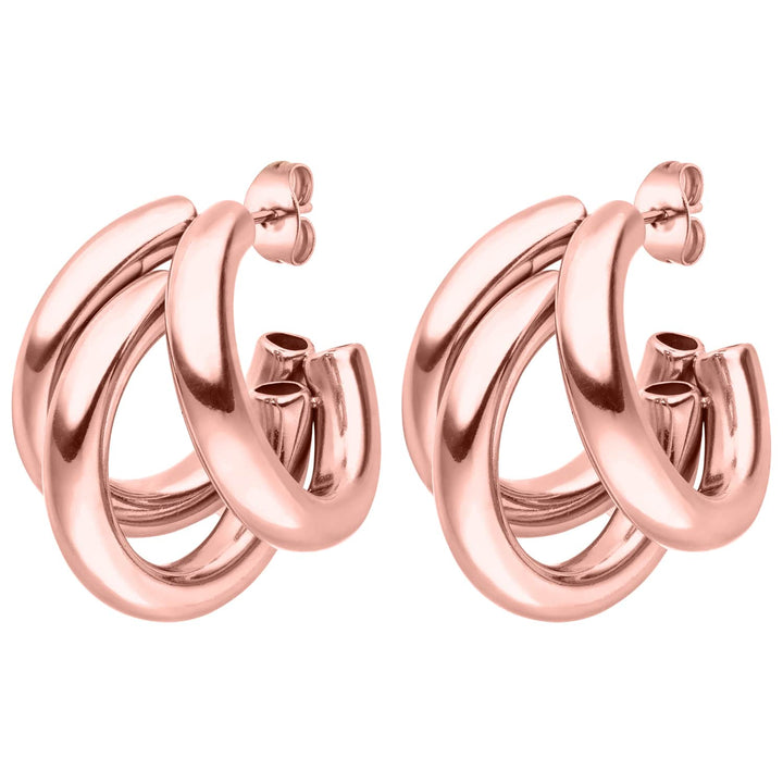 Boucles d'oreilles triples | Plaqué or 18 carats