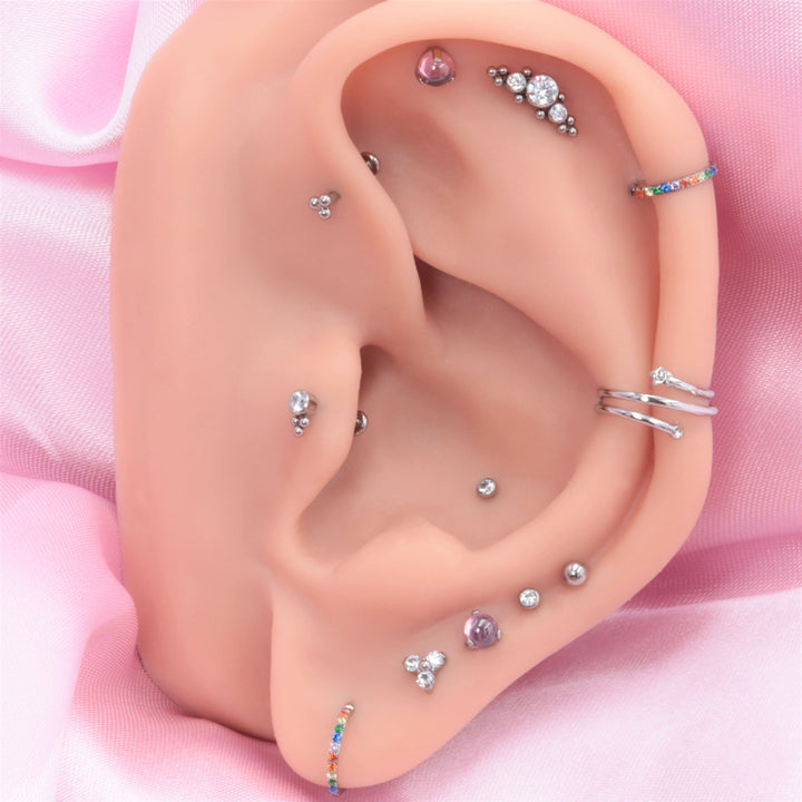 Boucle d'oreille en spirale | Plaqué or 18 carats