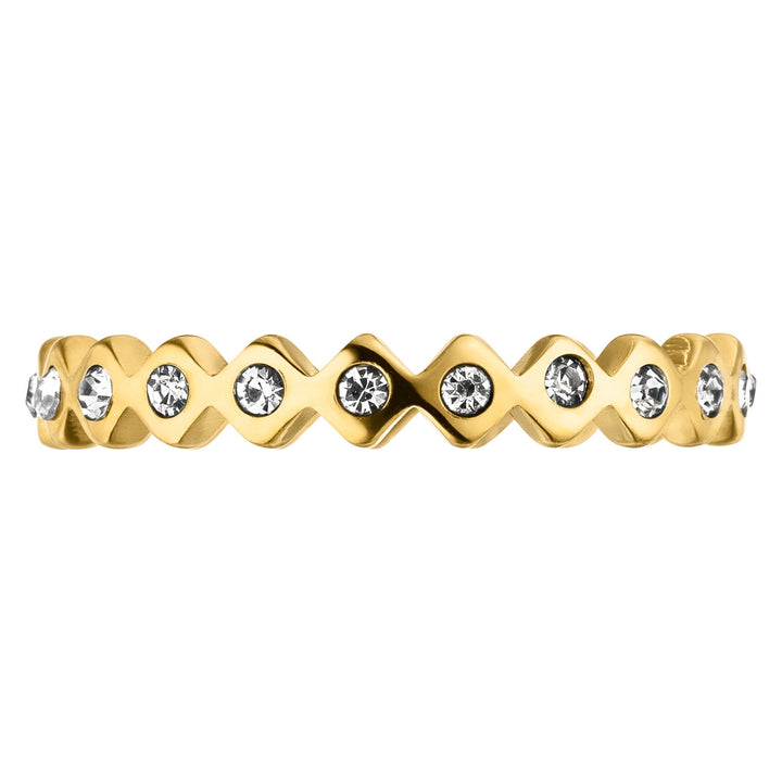 Kristalle Finger Ring 18K vergoldet wasserfest Frauenring